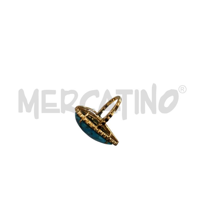 ANELLO DONNA ARG DORATO PASTA TURCHESE | Mercatino dell'Usato Roma tiburtina 2