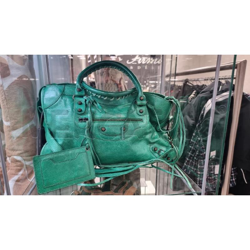 Borsa balenciaga fashion verde