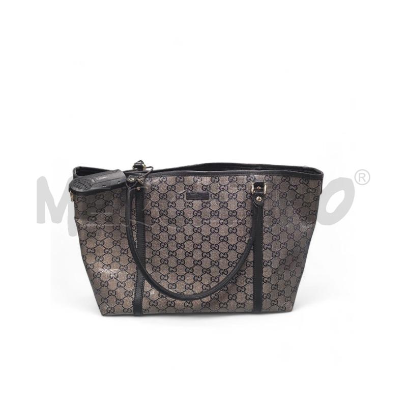 BORSA DONNA GUCCI SHOPPER BLU SATIN | Mercatino dell'Usato Roma tiburtina 2