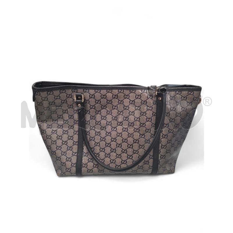 BORSA DONNA GUCCI SHOPPER BLU SATIN | Mercatino dell'Usato Roma tiburtina 3