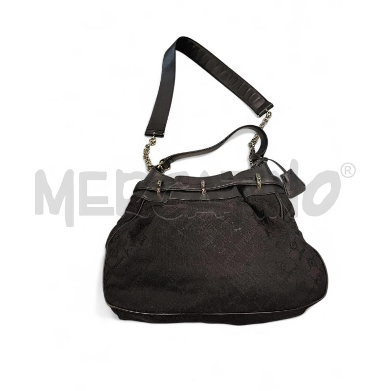 BORSA DONNA POLLINI STOFFA NERA E PELLE 1 | Mercatino dell'Usato Roma tiburtina 2