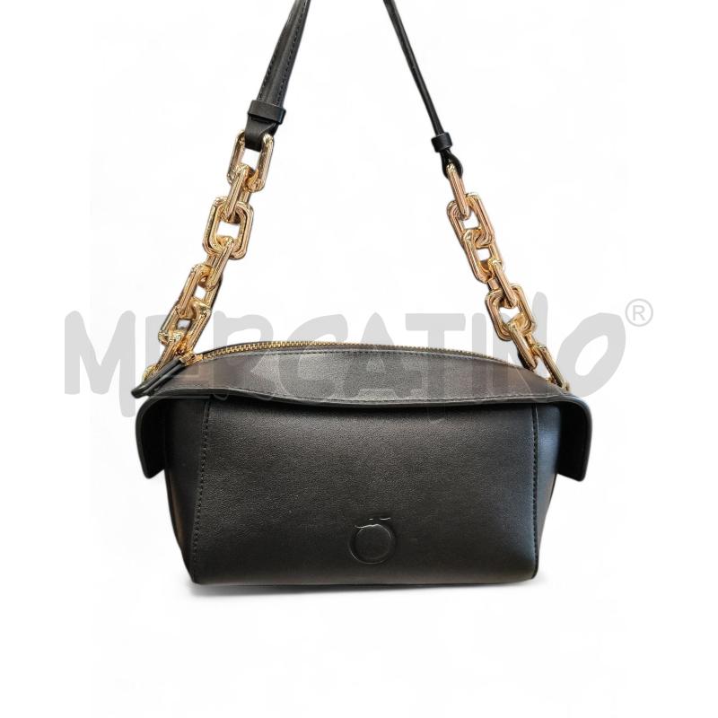 BORSA DONNA TRUSSARDI NERO CATENA ORO | Mercatino dell'Usato Roma tiburtina 1