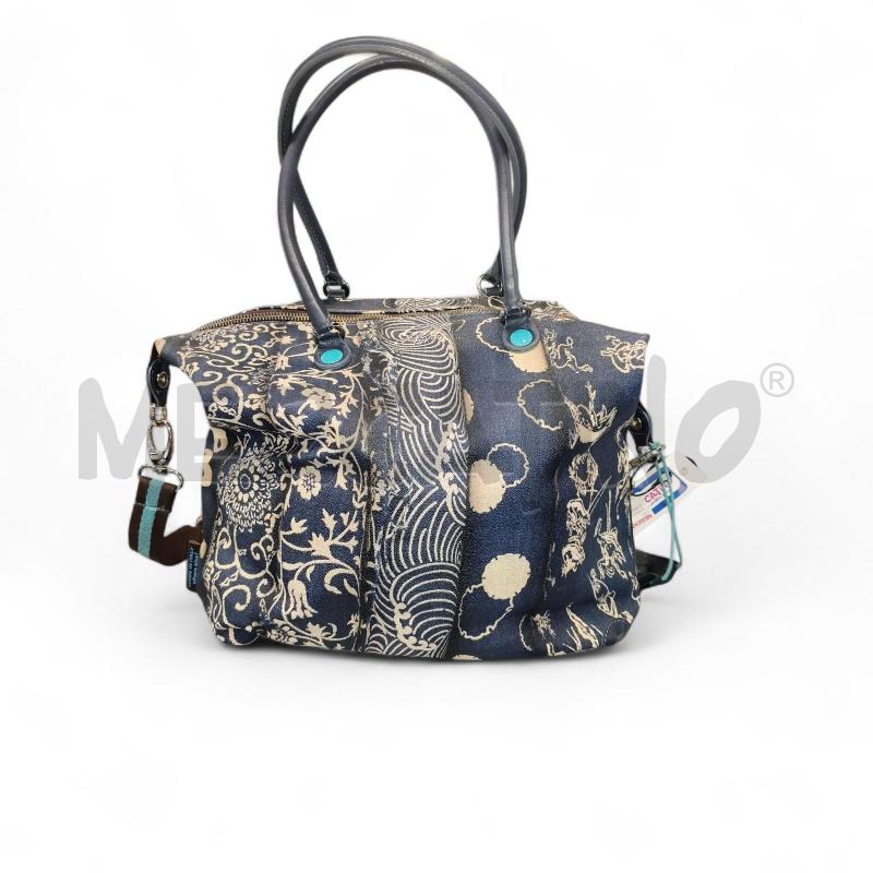 BORSA DONNA  GABS  SHOPPER  BLU DISEGNI BIA  | Mercatino dell'Usato Roma tiburtina 1