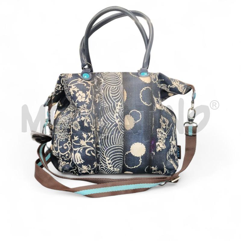 BORSA DONNA  GABS  SHOPPER  BLU DISEGNI BIA  | Mercatino dell'Usato Roma tiburtina 2