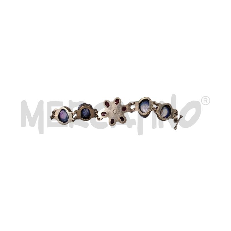 BRACCIALE PIETRE VIOLA FIORE | Mercatino dell'Usato Roma tiburtina 2