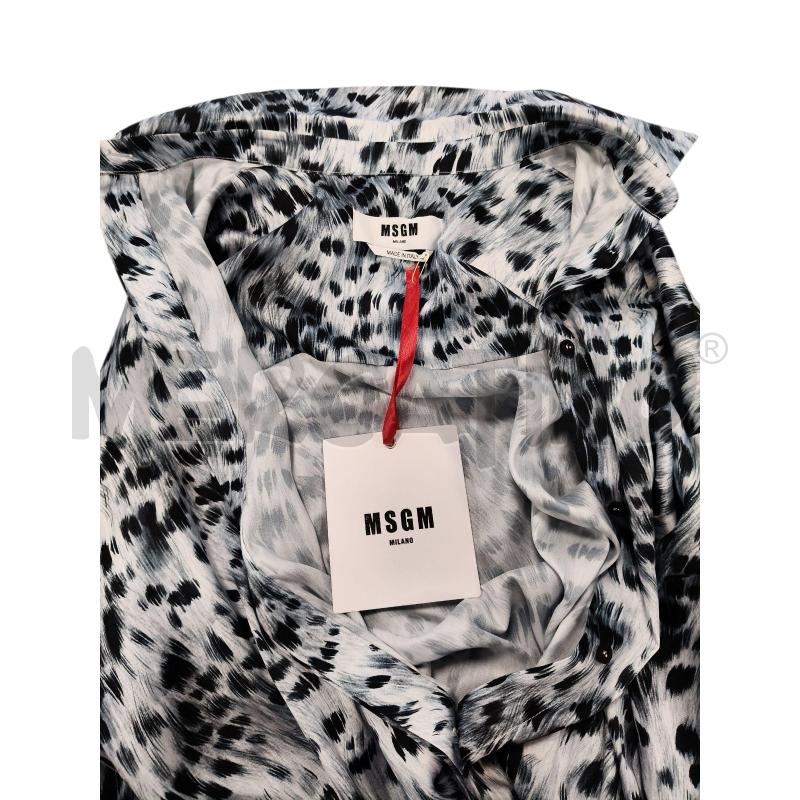 CAMICIA DONNA LUNGA MSGM ANIMALIER GRI NUOVA | Mercatino dell'Usato Roma tiburtina 2