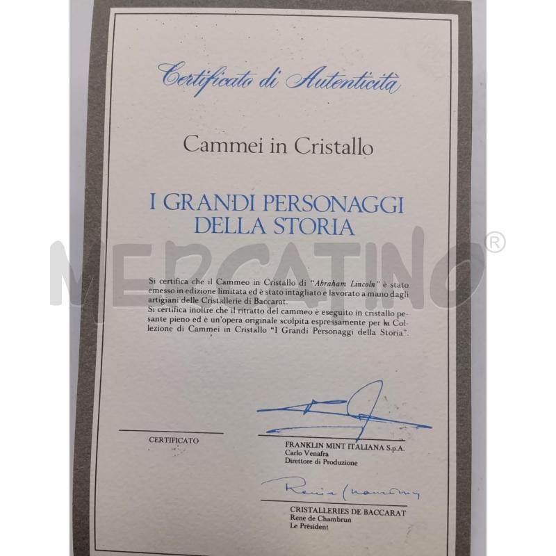 CAMMEO BACCARAT ABRAM | Mercatino dell'Usato Roma tiburtina 4