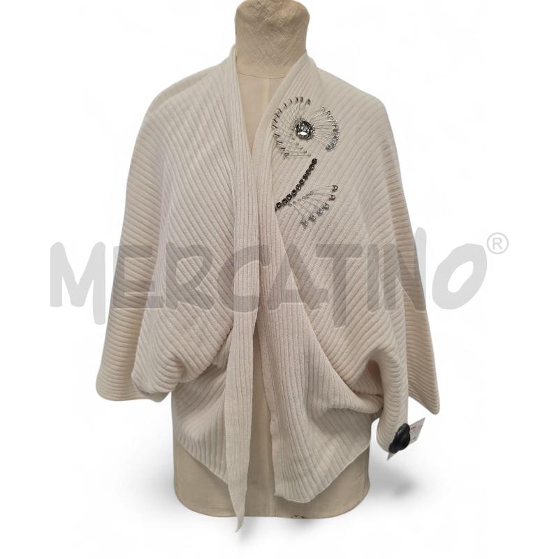 CARDIGAN DONNA CLIPS TRICOT PANNA | Mercatino dell'Usato Roma tiburtina 1