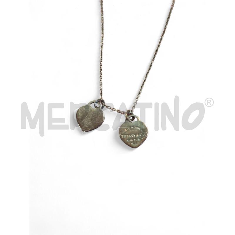 COLLANA TIFFANY DOPPIO CUORE  | Mercatino dell'Usato Roma tiburtina 2