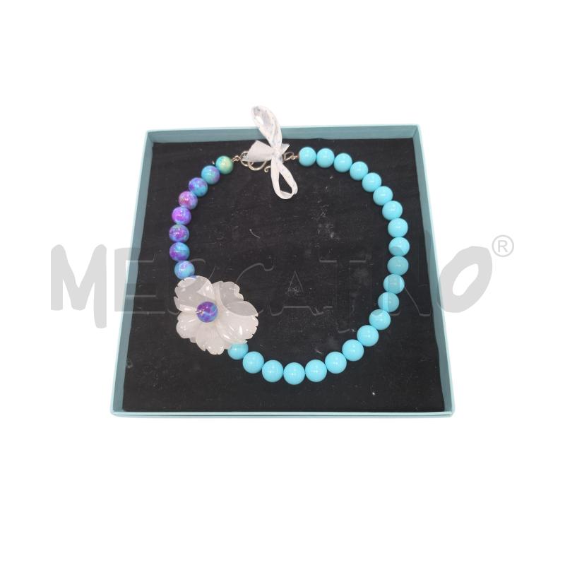 COLLANA  CHIUSURA AR PELONE POASTA CORALLO TURCH FIORE  | Mercatino dell'Usato Roma tiburtina 1