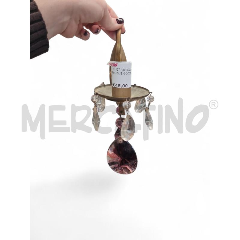 COPPIA APPLIQUE GOCCE OTTONE | Mercatino dell'Usato Roma tiburtina 2