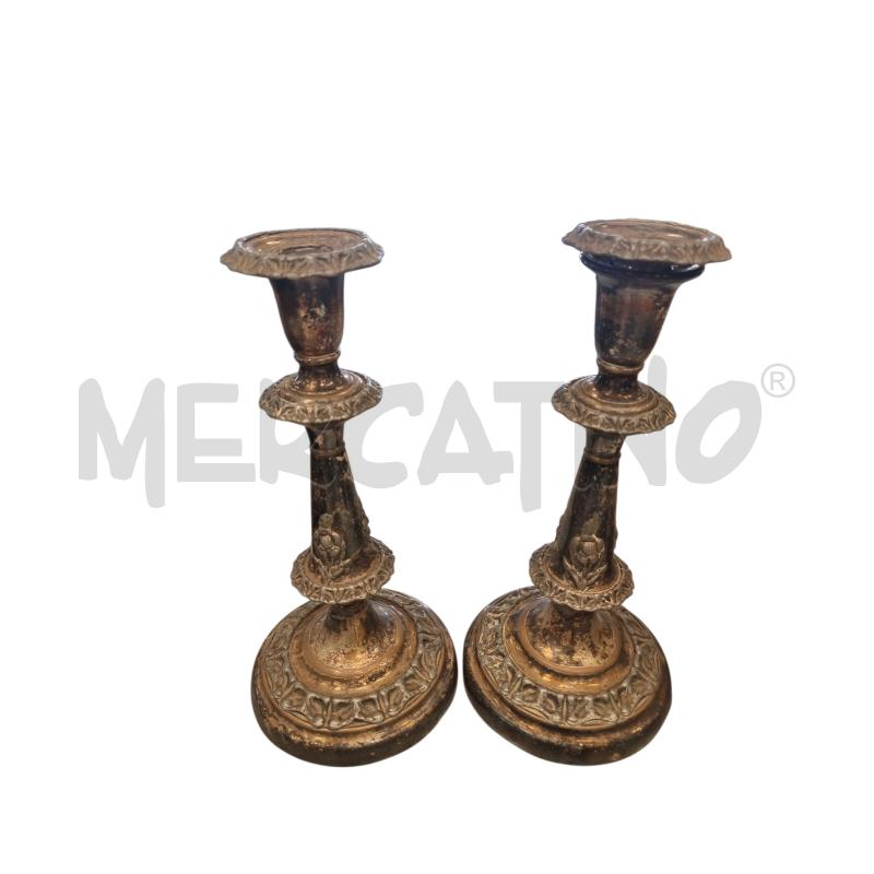 COPPIA CANDELABRI MET | Mercatino dell'Usato Roma tiburtina 1
