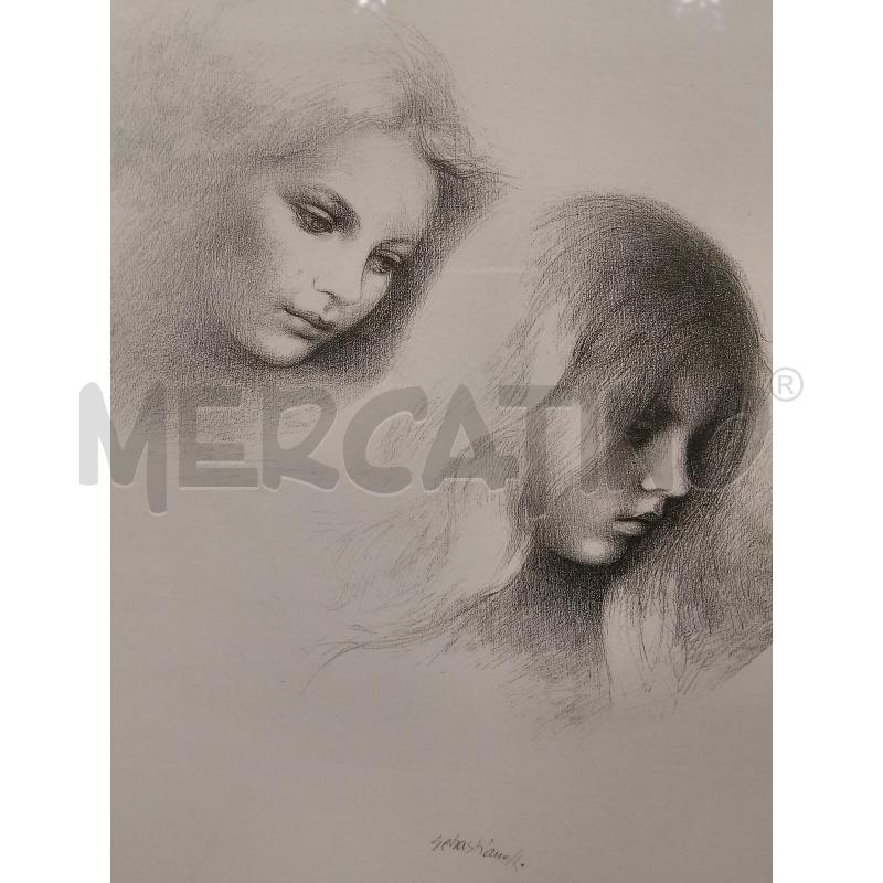 DISEGNO MATITA SEBASTIANELLI VOLTI  | Mercatino dell'Usato Roma tiburtina 2