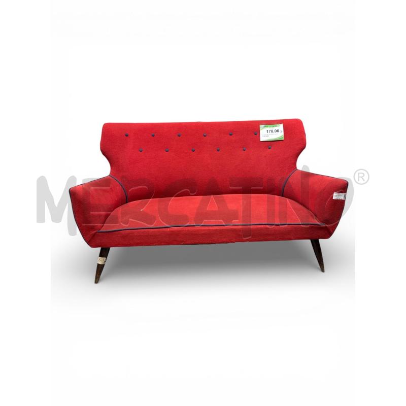 DIVANETTO ANNI 60 BLU ROSSO | Mercatino dell'Usato Roma tiburtina 1