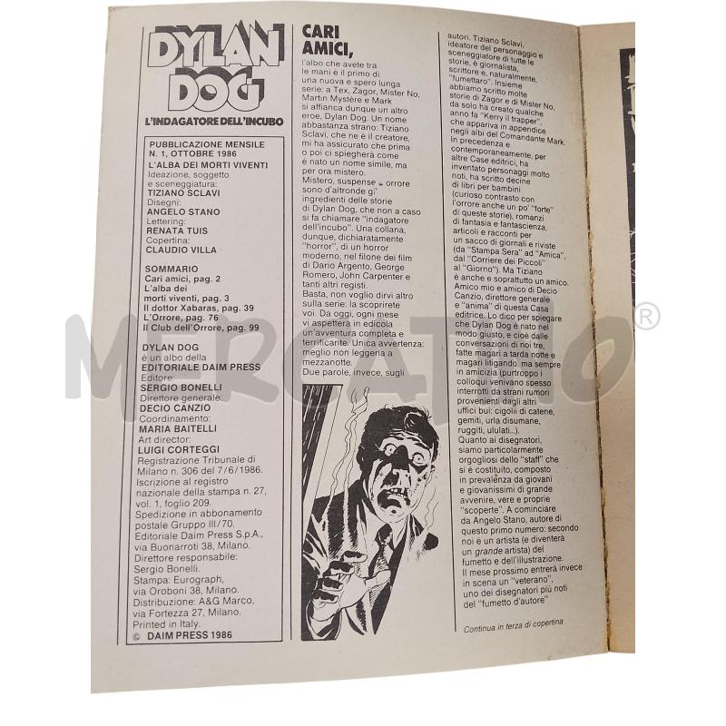 DYLAN DOG N.1 | Mercatino dell'Usato Roma tiburtina 3