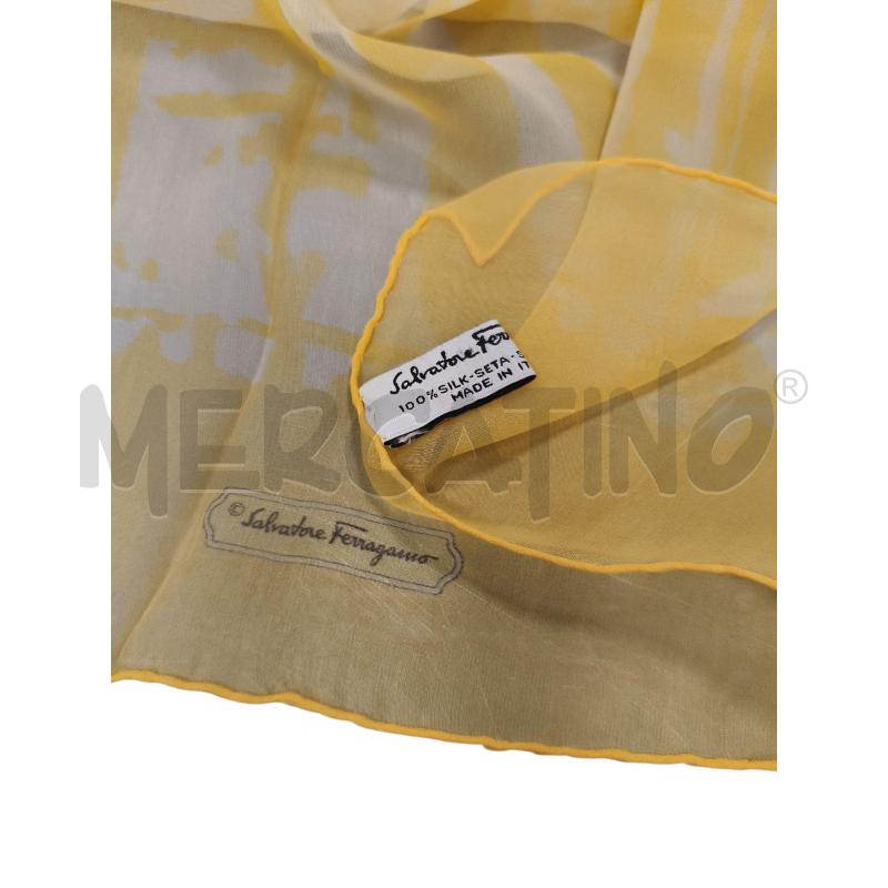 FOULARD SLAVATORE FERRAGAMO GIALLO SETA  | Mercatino dell'Usato Roma tiburtina 2