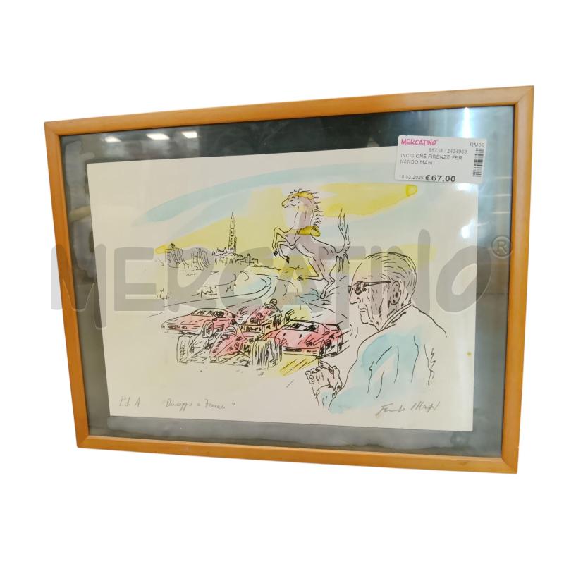 INCISIONE FIRENZE FERNANDO MASI  | Mercatino dell'Usato Roma tiburtina 1