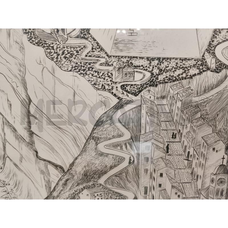 INCISIONE PAESAGGIO BONIFACIO | Mercatino dell'Usato Roma tiburtina 3