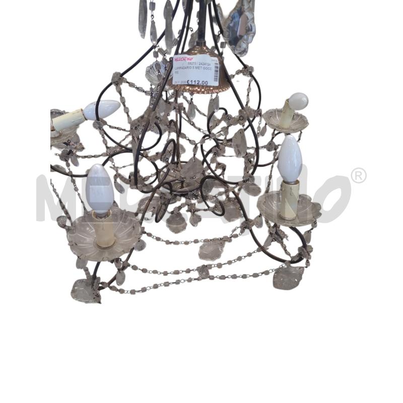 LAMPADARIO 5 MET GOCCWE | Mercatino dell'Usato Roma tiburtina 2