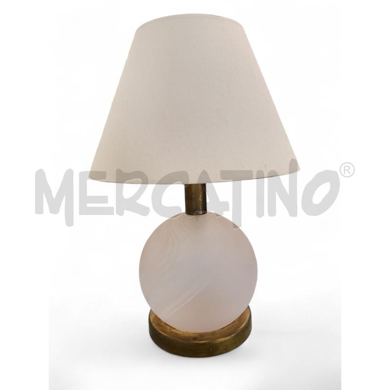 LAMPADA  DA TAVOLO VETRO OTTONE  | Mercatino dell'Usato Roma tiburtina 1
