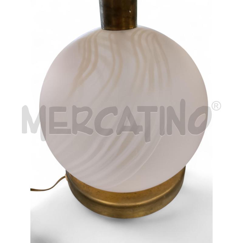 LAMPADA  DA TAVOLO VETRO OTTONE  | Mercatino dell'Usato Roma tiburtina 2