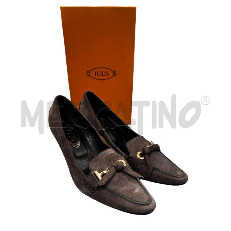MOCASSINI DONNA TOD'S SUEDE GRI TACCO | Mercatino dell'Usato Roma tiburtina 1
