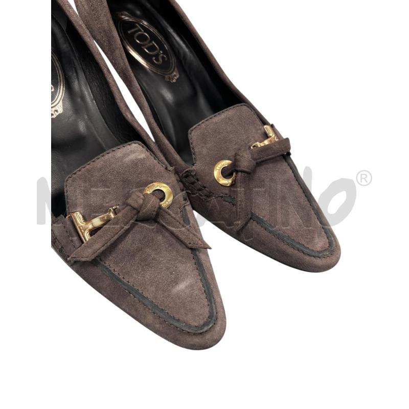 MOCASSINI DONNA TOD'S SUEDE GRI TACCO | Mercatino dell'Usato Roma tiburtina 2