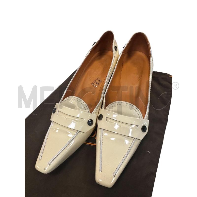 MOCASSINI DONNA TOD'S TACCO PANNA VERNICE | Mercatino dell'Usato Roma tiburtina 3