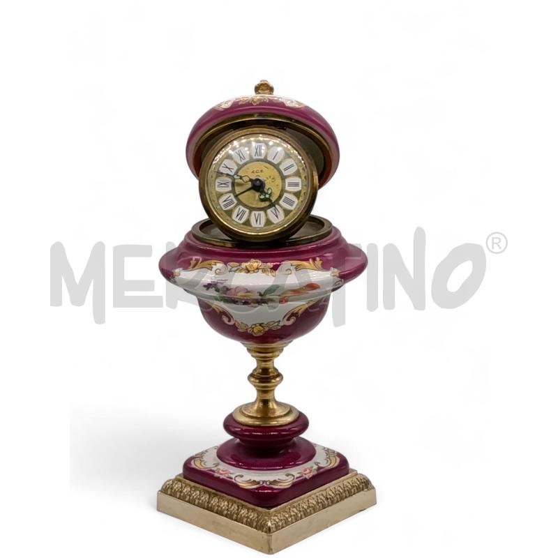 OROLOGIO  DA TAVOLO CERMAICA BORDEAUX | Mercatino dell'Usato Roma tiburtina 1
