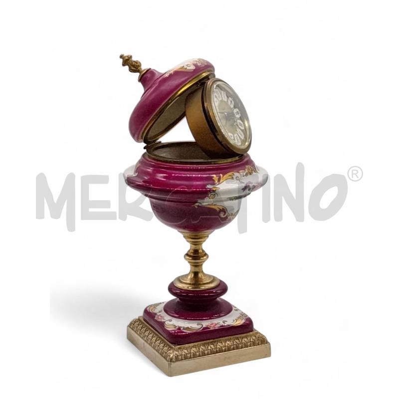OROLOGIO  DA TAVOLO CERMAICA BORDEAUX | Mercatino dell'Usato Roma tiburtina 3