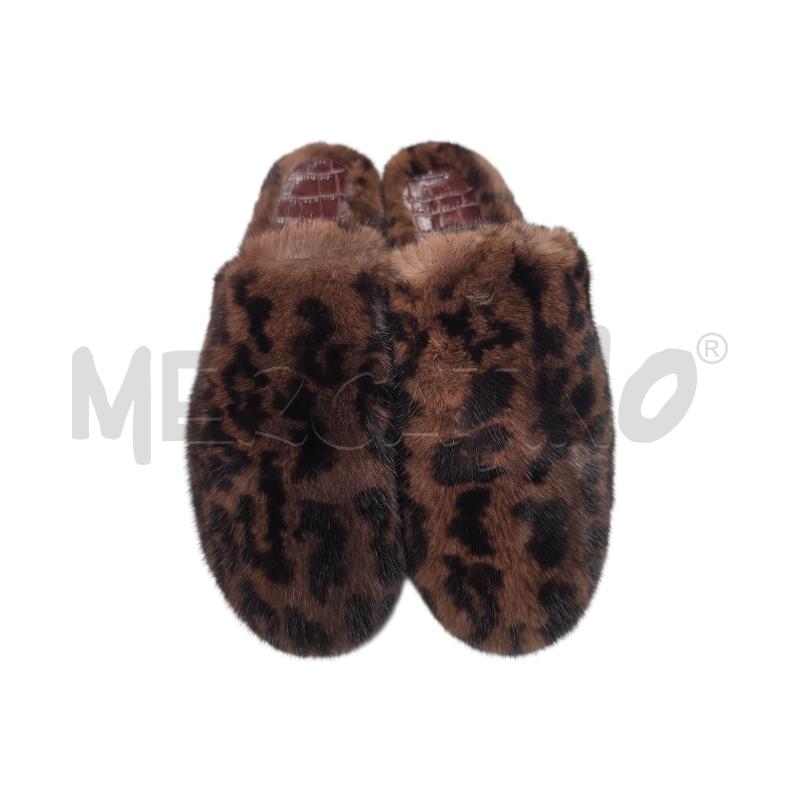 PANTOFOLE DONNA WEEKEND MAXMARA PELL. ANIMALIER | Mercatino dell'Usato Roma tiburtina 1