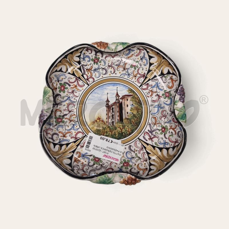 PIATTO CERAMICA URBINO PAESAGGIO | Mercatino dell'Usato Roma tiburtina 1