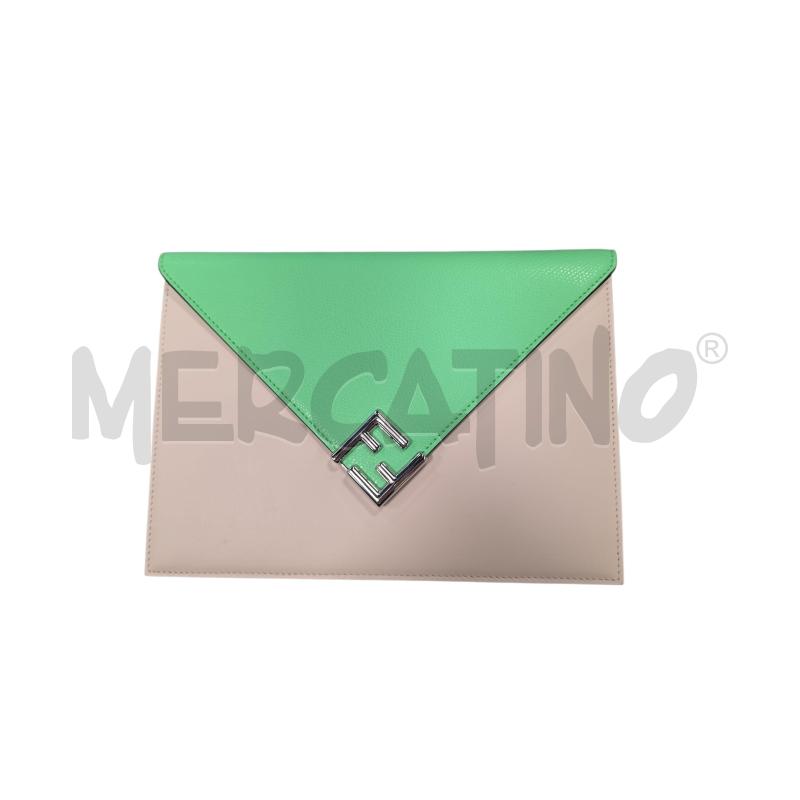 POCHETTE FENDI VERDE FLUO BEIGE | Mercatino dell'Usato Roma tiburtina 1