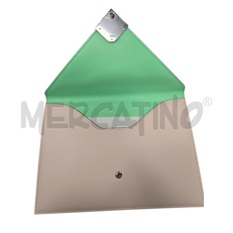 POCHETTE FENDI VERDE FLUO BEIGE | Mercatino dell'Usato Roma tiburtina 3