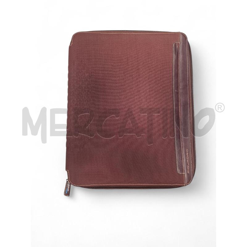 PORTA DOCUMENTI PIQUADRO MARR PELLE E TESSUTO | Mercatino dell'Usato Roma tiburtina 1