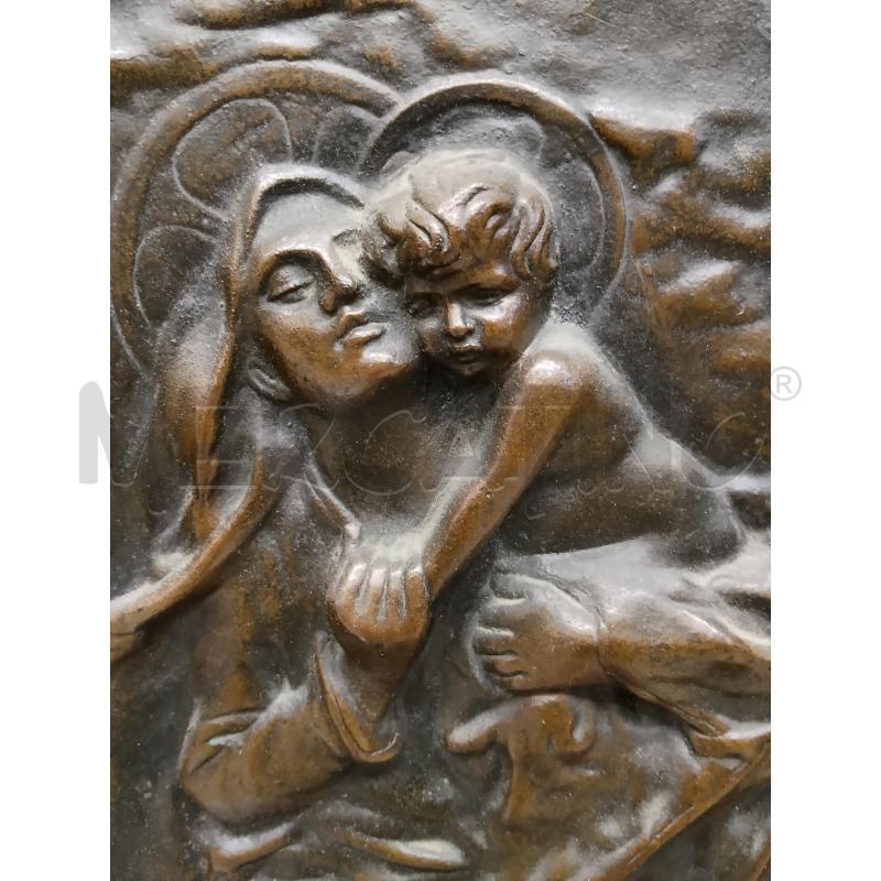 QUADRO BASSORILIEVO BRONZO MADONNA  | Mercatino dell'Usato Roma tiburtina 3