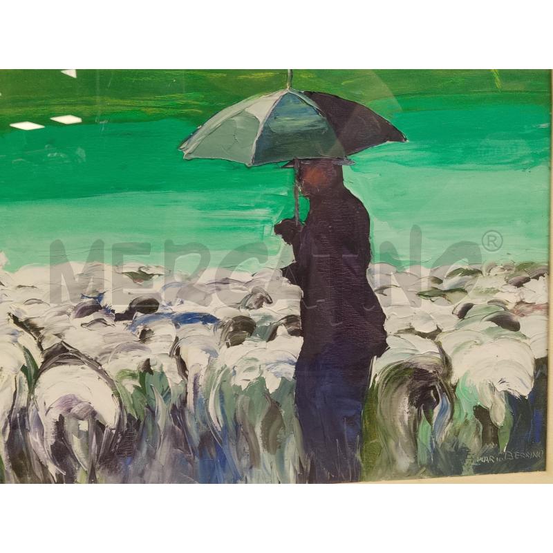 QUADRO BERRINO UOMO CON OMBRELLO  | Mercatino dell'Usato Roma tiburtina 3