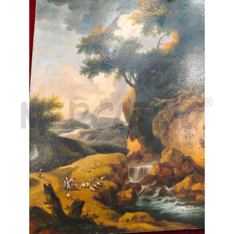 QUADRO CASCATE PECORE VELLUTO ROSSO | Mercatino dell'Usato Roma tiburtina 2