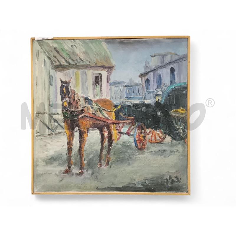 QUADRO CAVALLO CARROZZA  | Mercatino dell'Usato Roma tiburtina 1