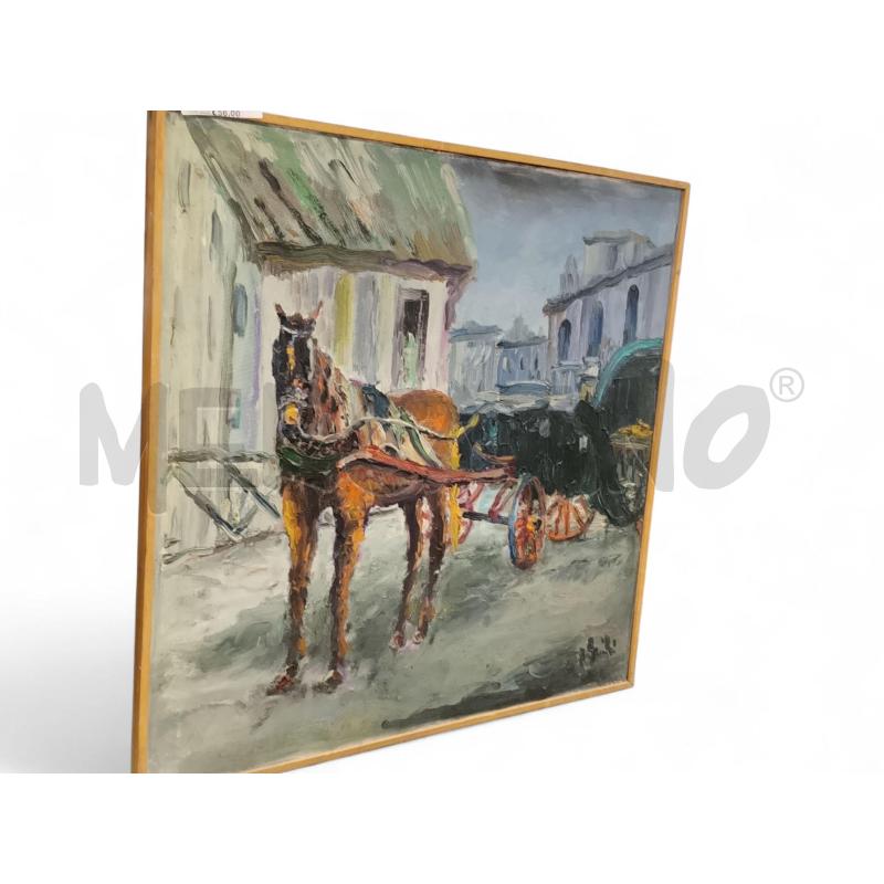 QUADRO CAVALLO CARROZZA  | Mercatino dell'Usato Roma tiburtina 5
