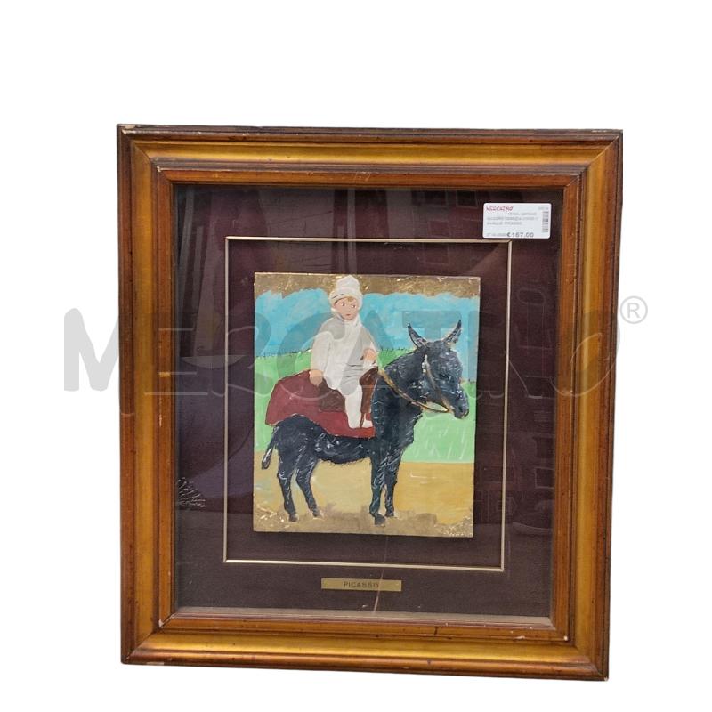 QUADRO DOMIZIA UOMO CAVALLO  PICASSO +CERT | Mercatino dell'Usato Roma tiburtina 1