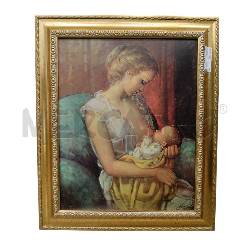 QUADRO DONNA BAMBINO POLTRONA | Mercatino dell'Usato Roma tiburtina 1
