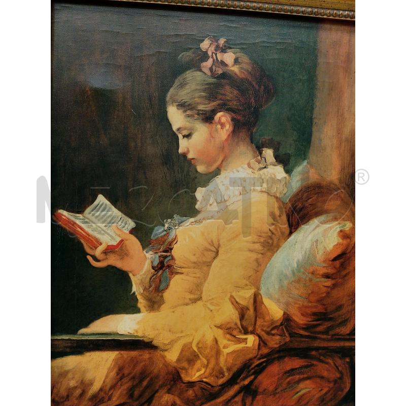 QUADRO DONNA CHE LEGGE CORNICE ORO | Mercatino dell'Usato Roma tiburtina 2