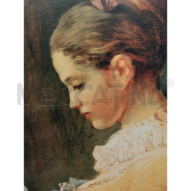 QUADRO DONNA CHE LEGGE CORNICE ORO | Mercatino dell'Usato Roma tiburtina 3