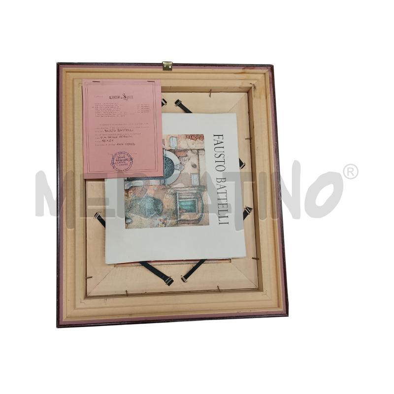 QUADRO FAUSTO BATTELLI  VIA DELLE VERGINI  | Mercatino dell'Usato Roma tiburtina 2