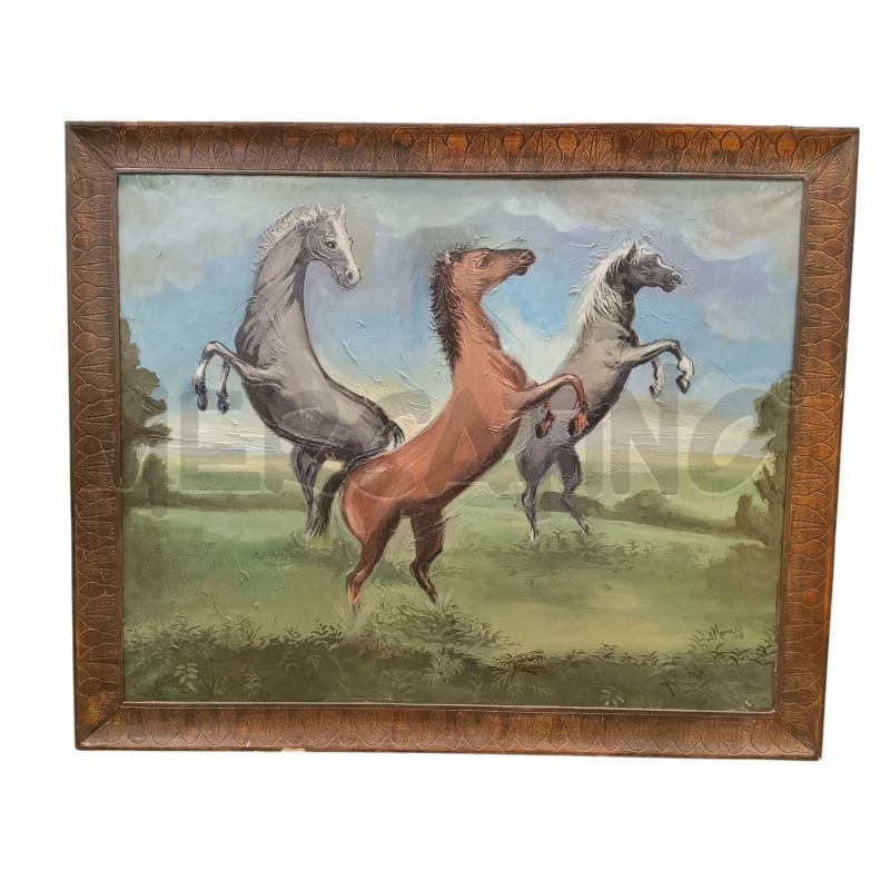QUADRO GIUSUEPPE MORUCCI 3 CAVALLI | Mercatino dell'Usato Roma tiburtina 1