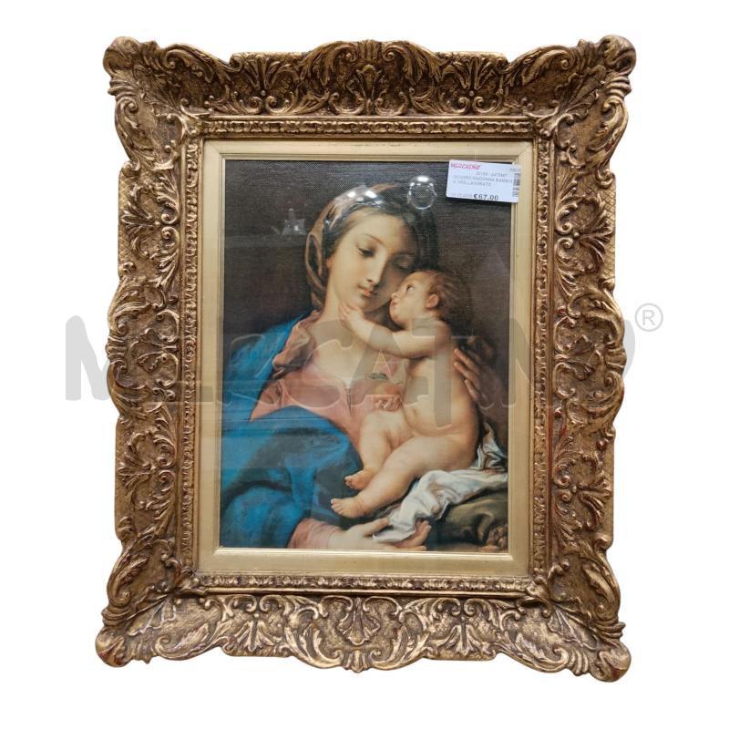 QUADRO MADONNA BAMBINO ORO LAVORATO | Mercatino dell'Usato Roma tiburtina 1