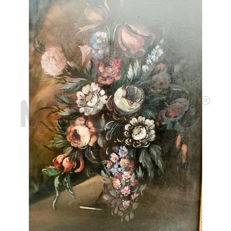 QUADRO OLIO NATURA MORTA FIORI  | Mercatino dell'Usato Roma tiburtina 2