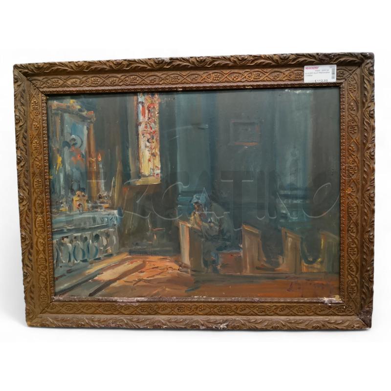 QUADRO OLIO PREGHIERA CHIESA | Mercatino dell'Usato Roma tiburtina 1