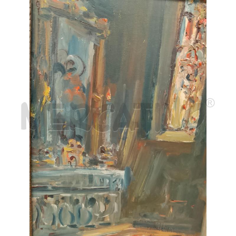 QUADRO OLIO PREGHIERA CHIESA | Mercatino dell'Usato Roma tiburtina 3